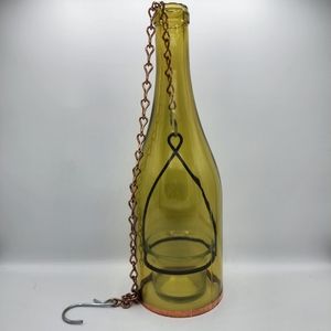 Hanging Wine Class Candle Holder with Voltive